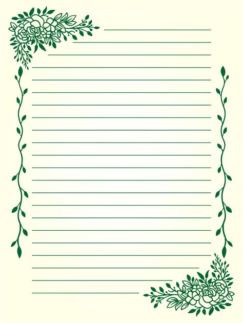 Free Printable Lined Stationery
